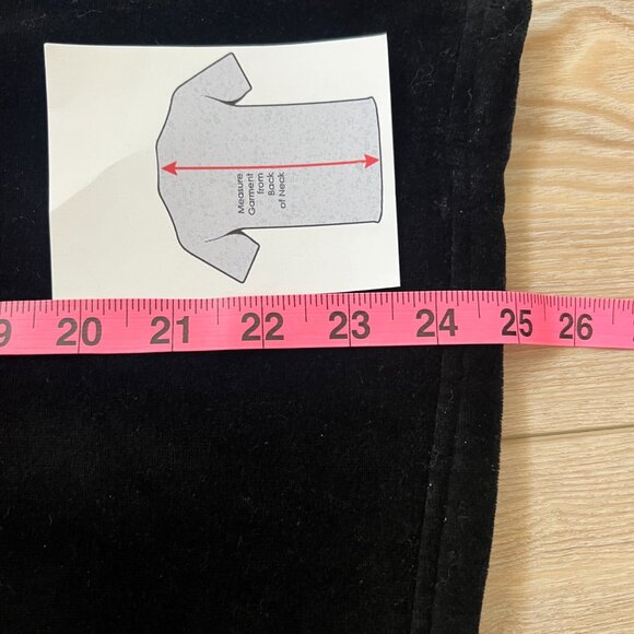 Lord & Taylor Black Velvet Zip-Front Jacket - Size M - Cozy Chic! - Picture 7 of 11